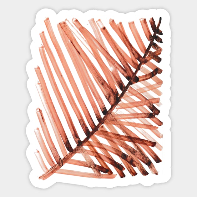 watercolor lines palm leaf 2 Sticker by mariacaballer